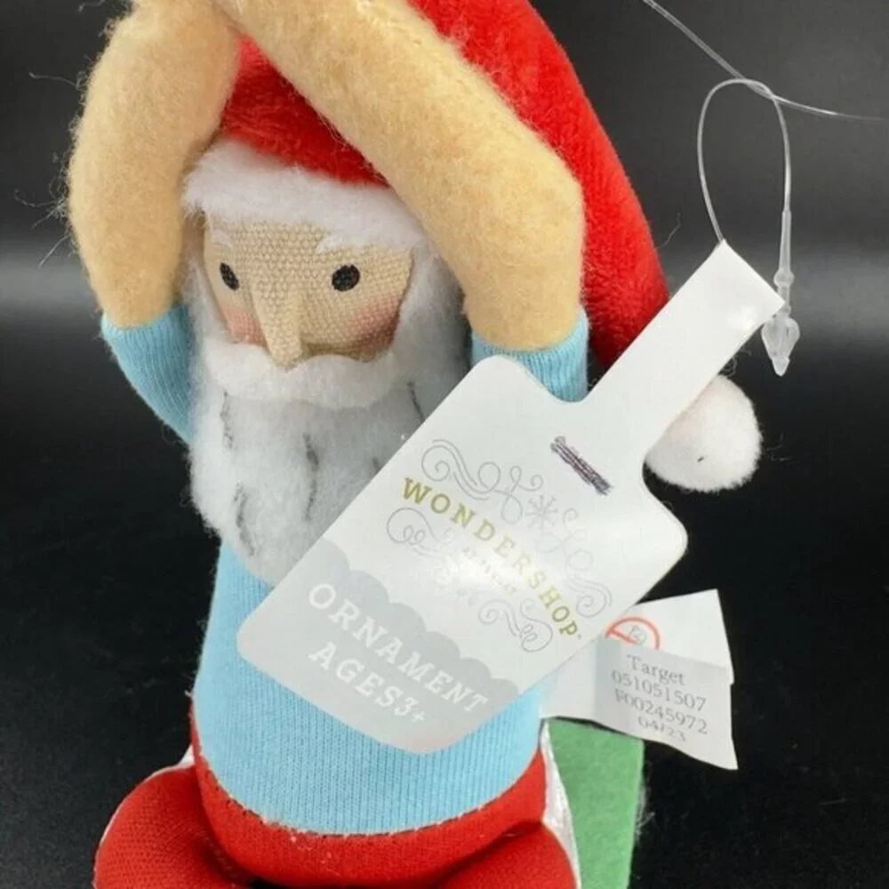 Target Contemporary Resting Santa Claus Ornament Figurine Fabric‎ Figurine Decor